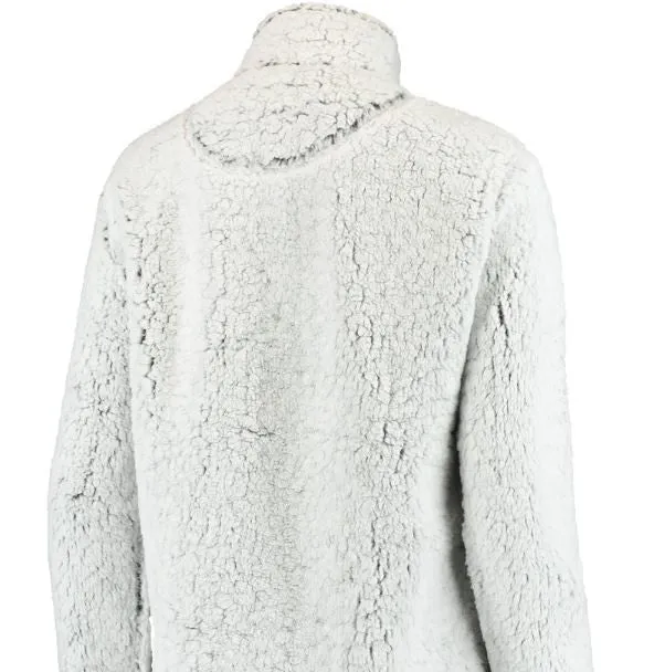 Wisconsin Badgers Women's Heathered Gray/White XL Sherpa Full-Zip Jacket