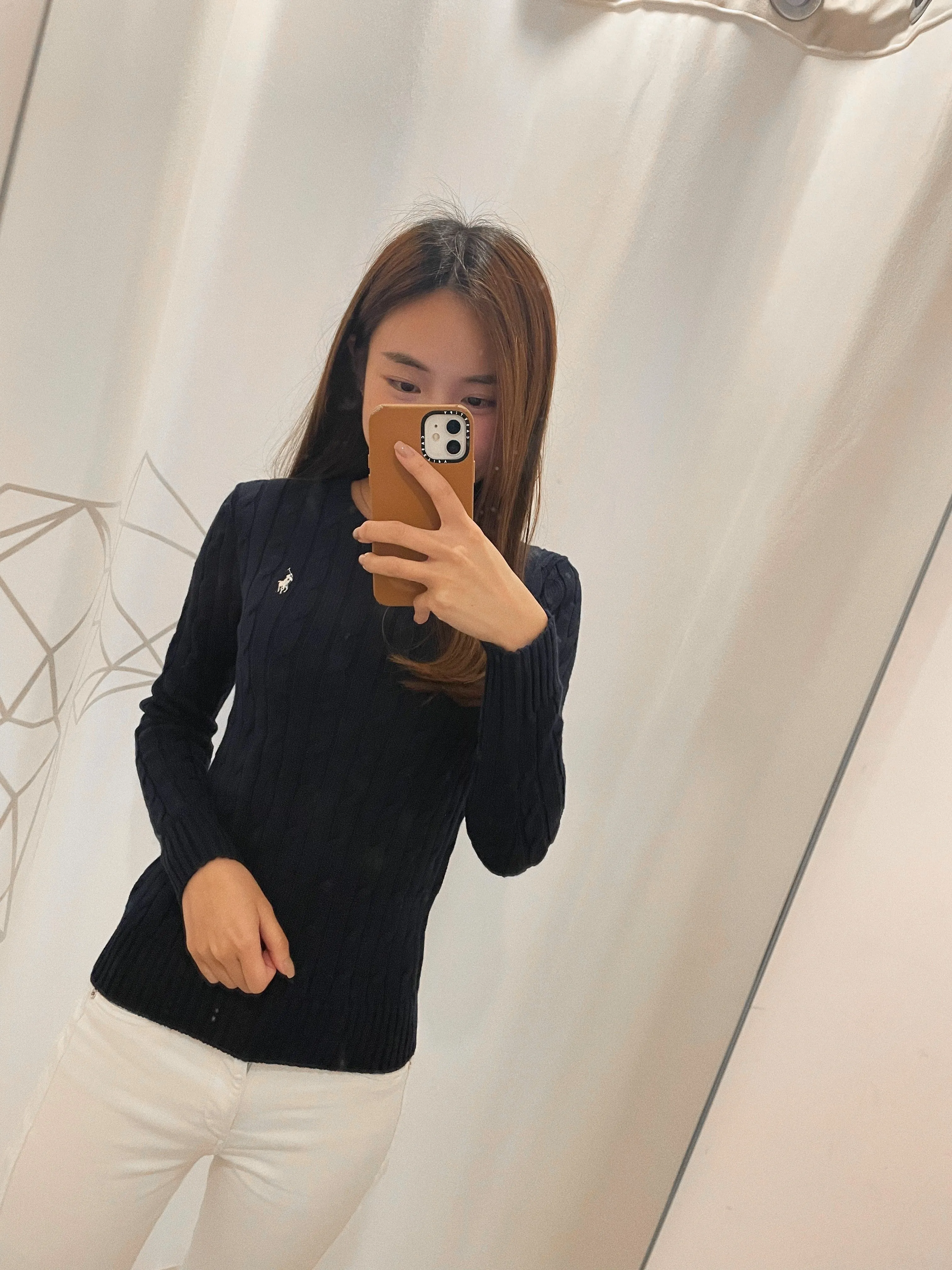 Women Crewneck Cableknit Sweater