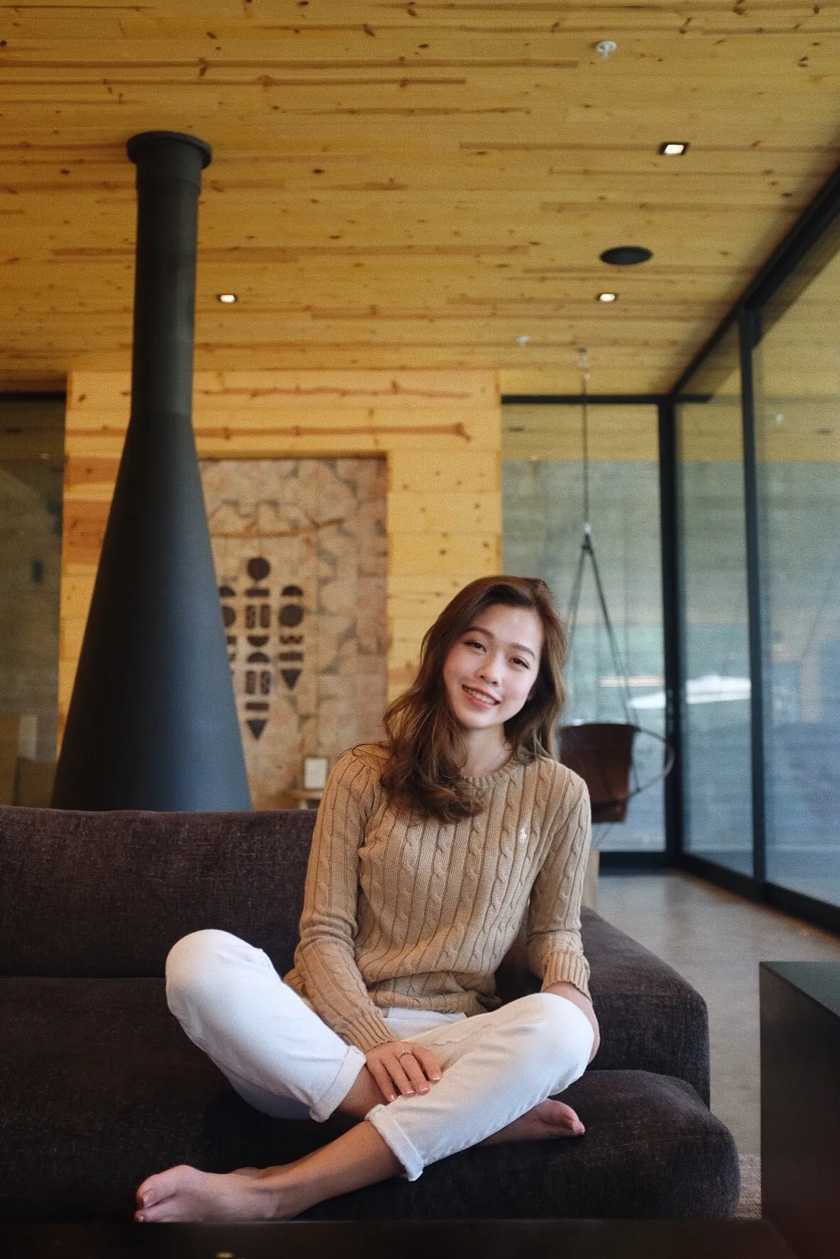 Women Crewneck Cableknit Sweater