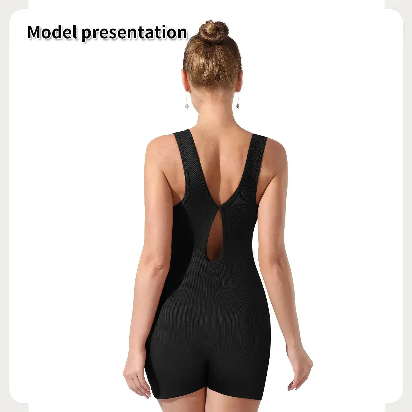 Women Cut out Unitard Short Bodysuit