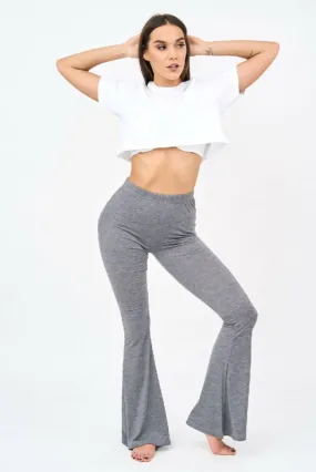 Womens Bell Bottom Leggings in Grey